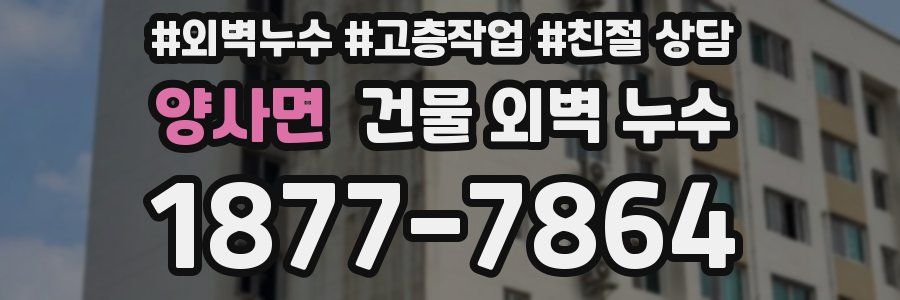 양사면 건물 외벽 누수