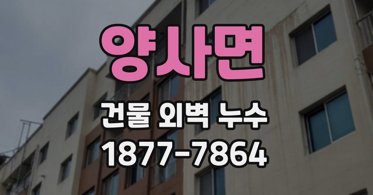 양사면 건물 외벽 누수