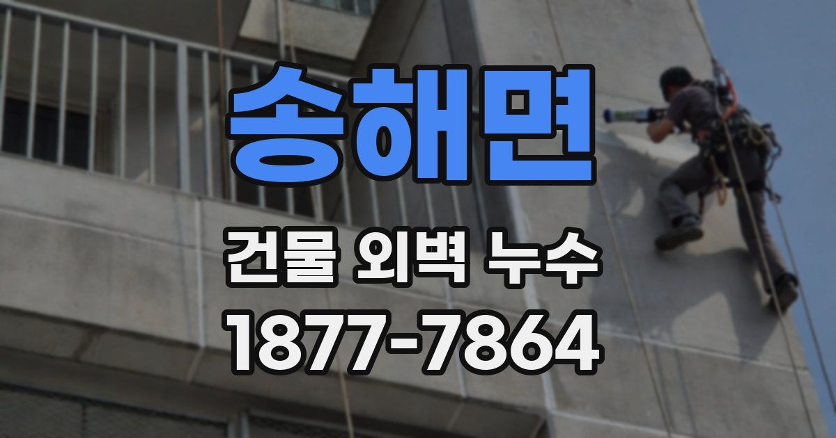 송해면 건물 외벽 누수