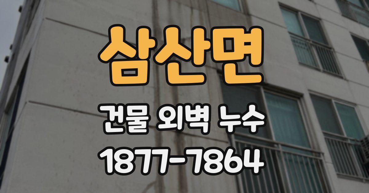 삼산면 건물 외벽 누수