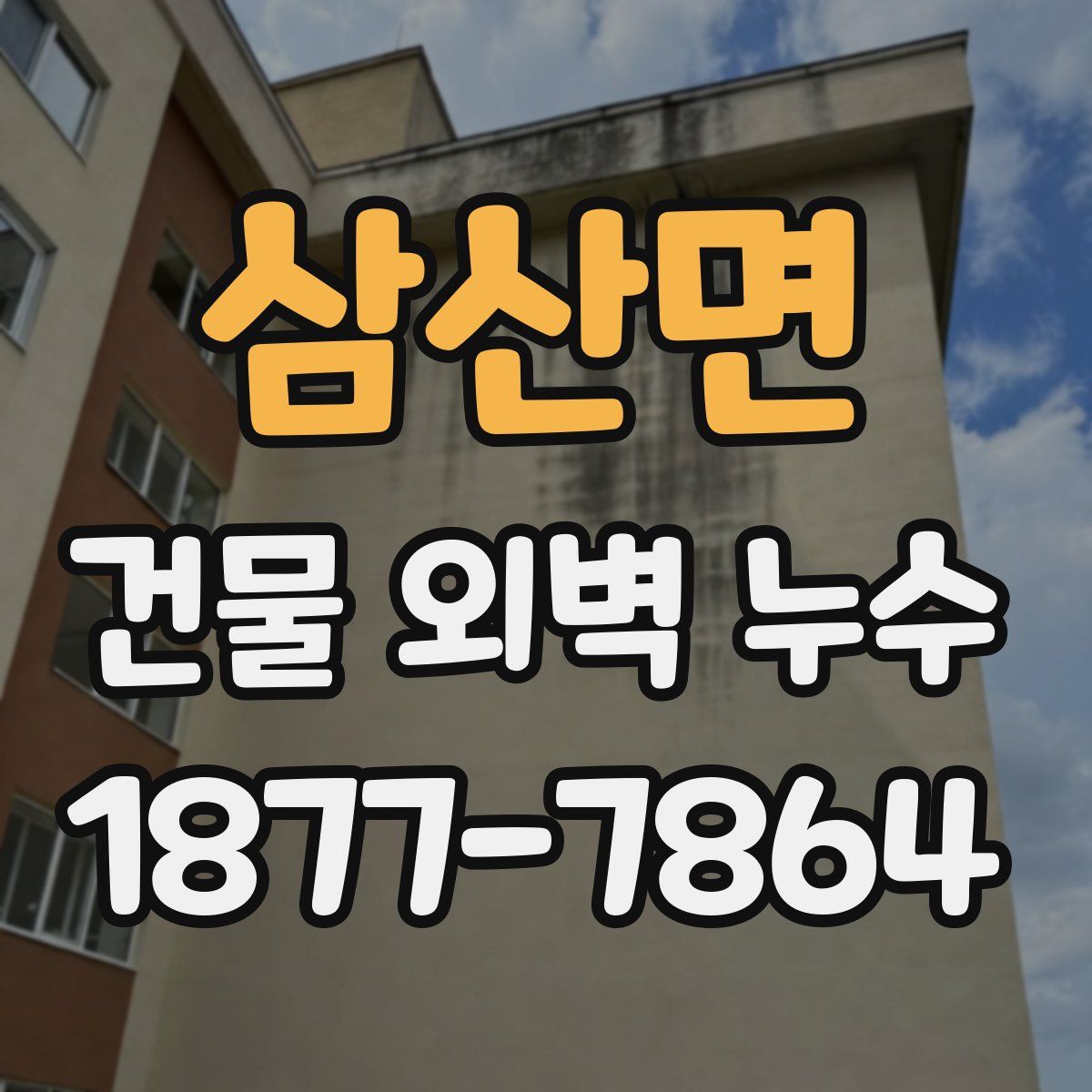 삼산면 건물 외벽 누수