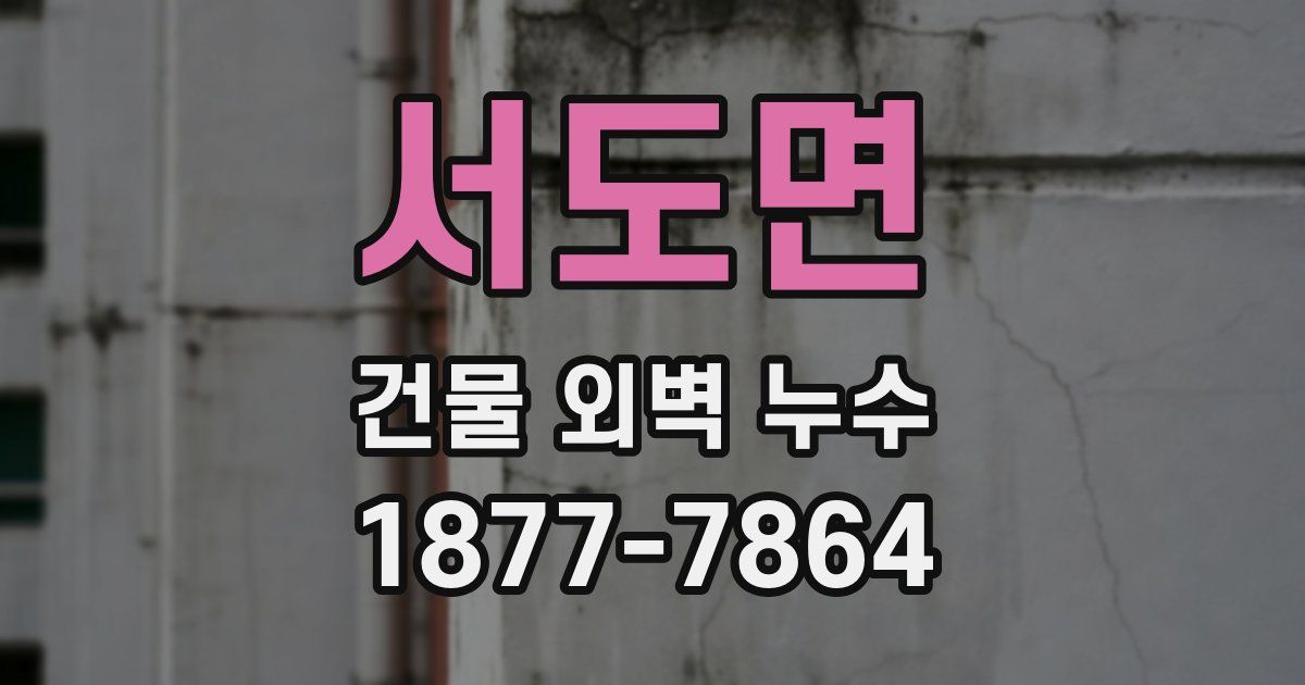 서도면 건물 외벽 누수