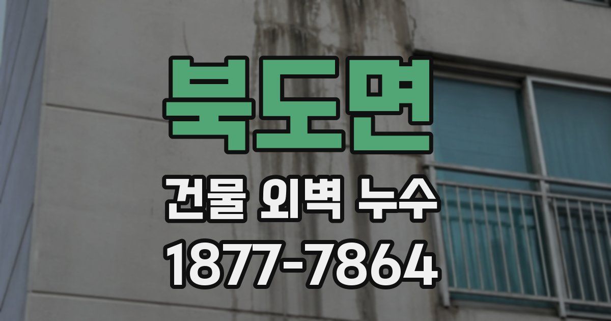 북도면 건물 외벽 누수