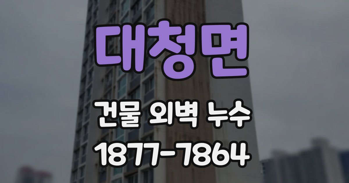 대청면 건물 외벽 누수