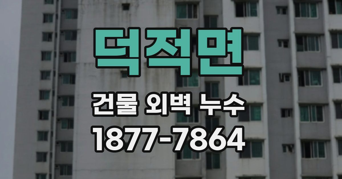 덕적면 건물 외벽 누수
