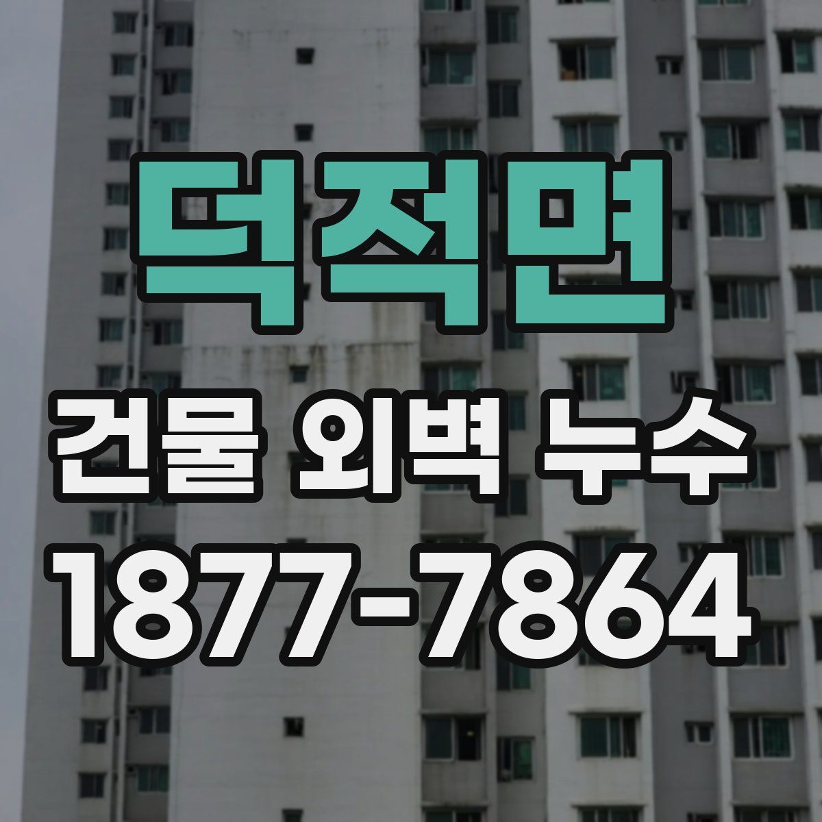 덕적면 건물 외벽 누수