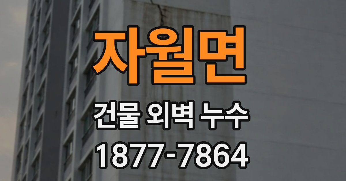 자월면 건물 외벽 누수
