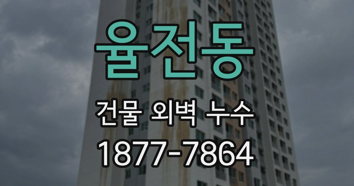 율전동 건물 외벽 누수