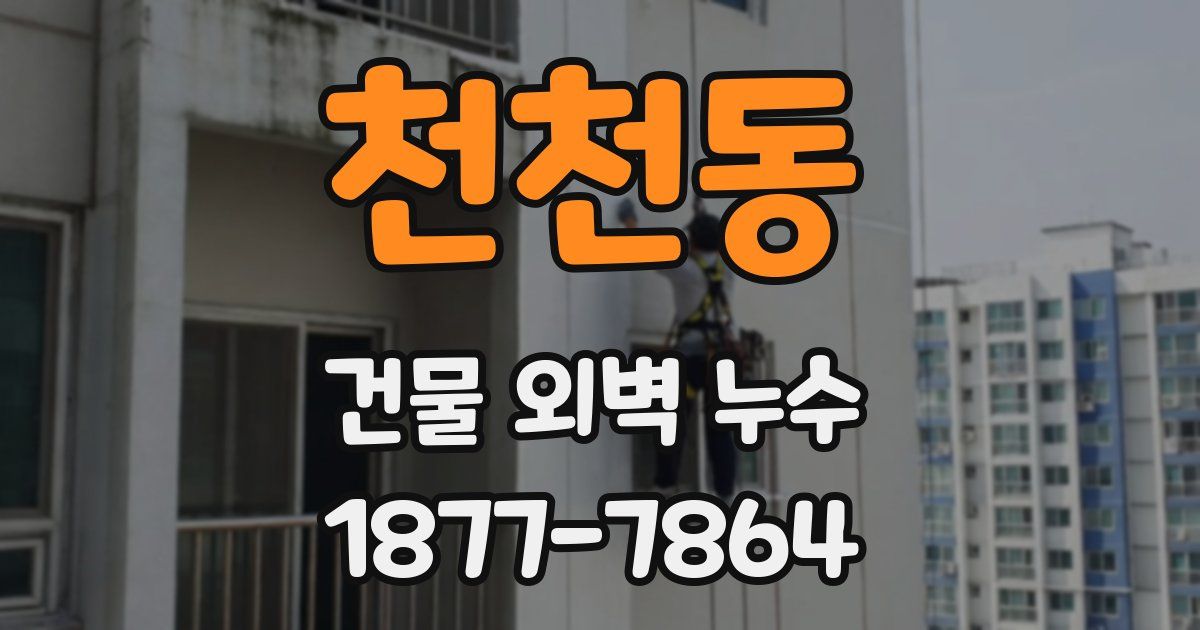 천천동 건물 외벽 누수