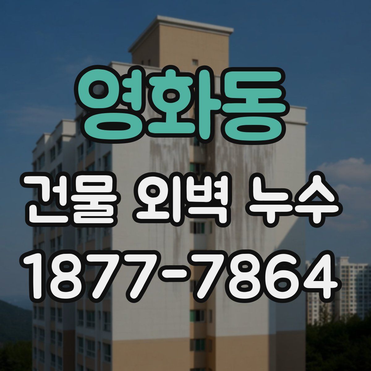 영화동 건물 외벽 누수