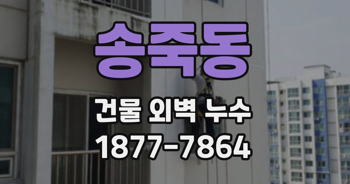 송죽동 건물 외벽 누수
