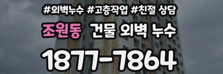 조원동 건물 외벽 누수