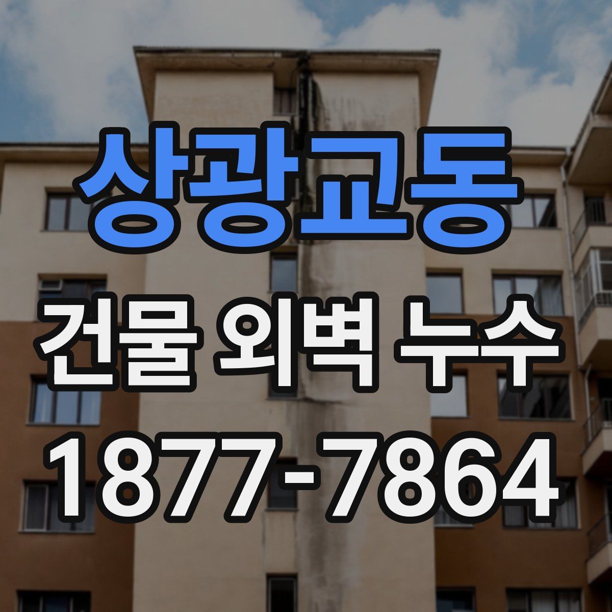 상광교동 건물 외벽 누수