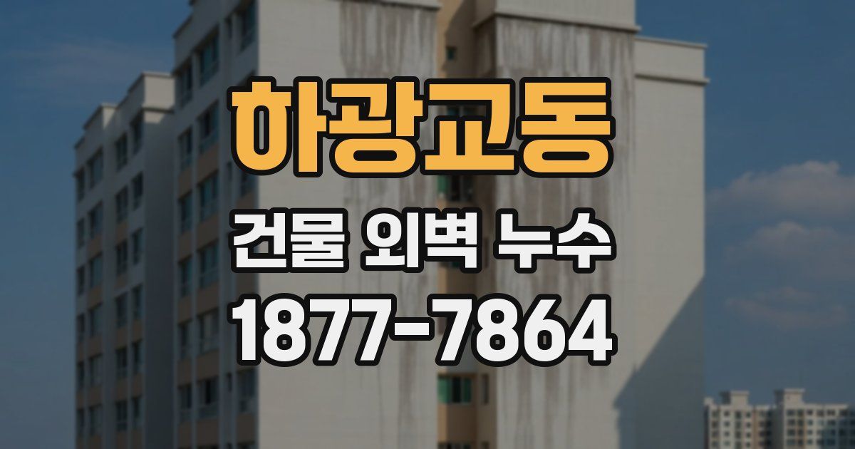 하광교동 건물 외벽 누수