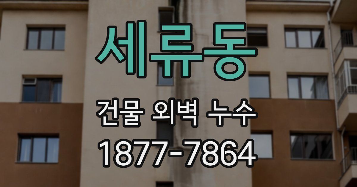 세류동 건물 외벽 누수