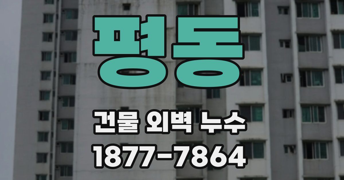 평동 건물 외벽 누수