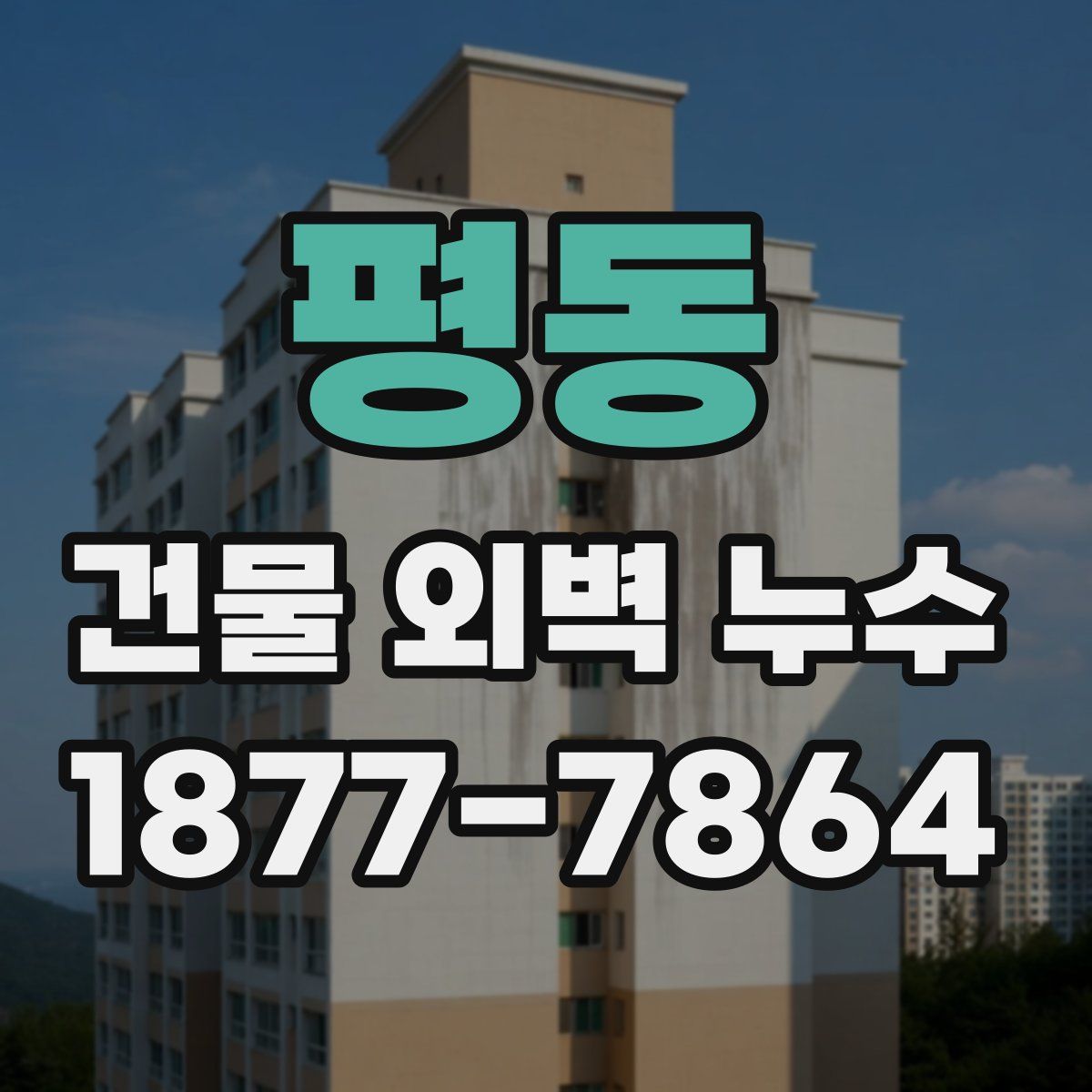 평동 건물 외벽 누수