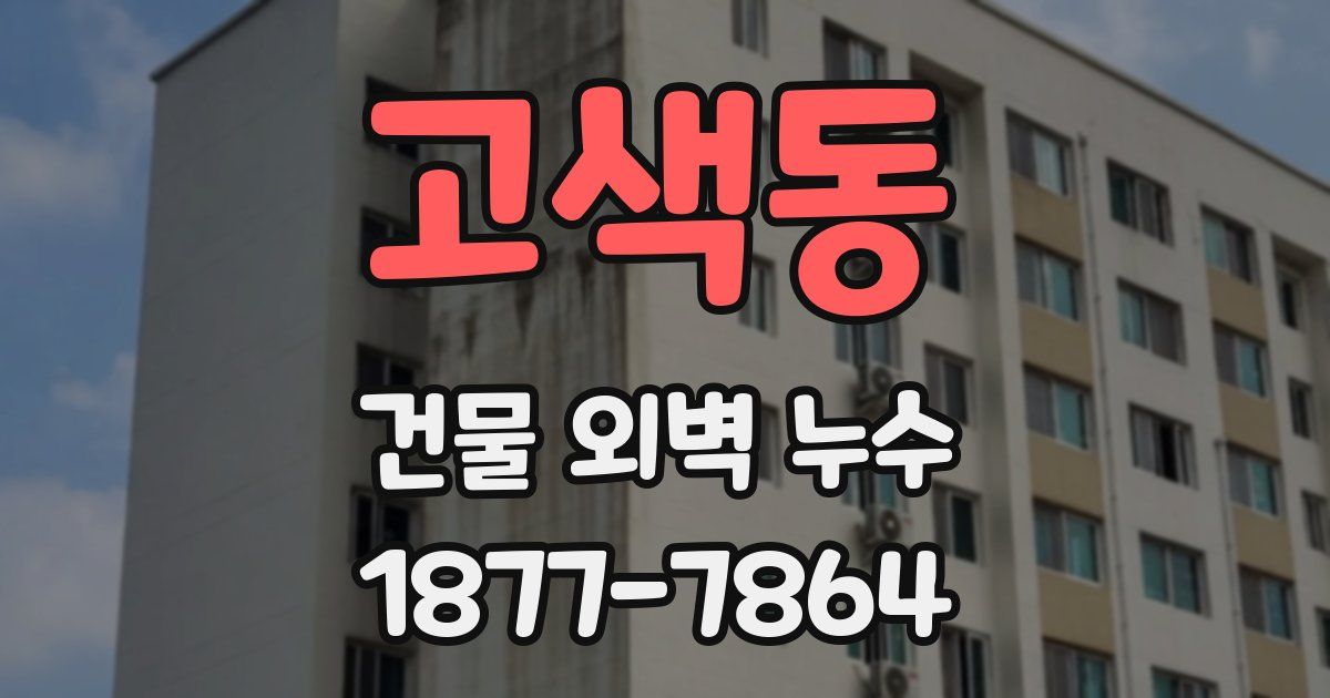 고색동 건물 외벽 누수
