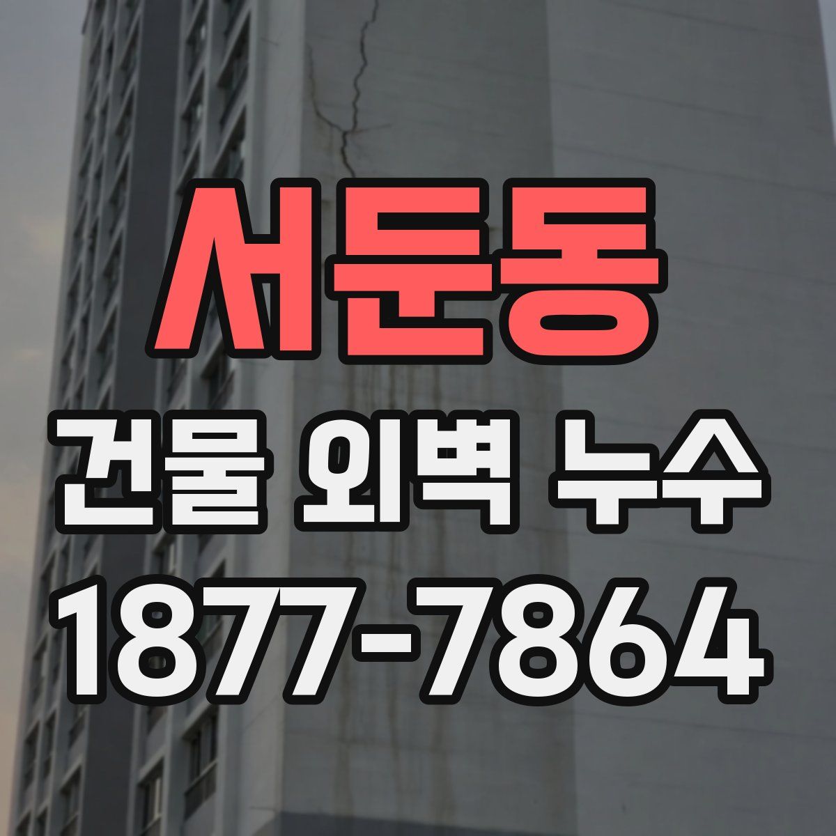 서둔동 건물 외벽 누수