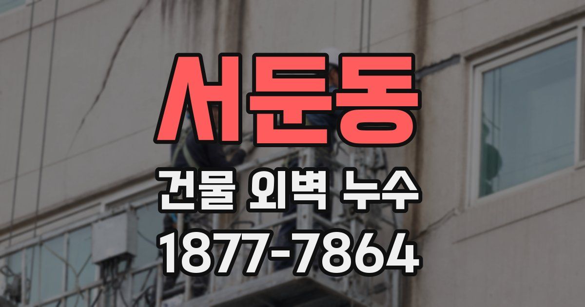 서둔동 건물 외벽 누수