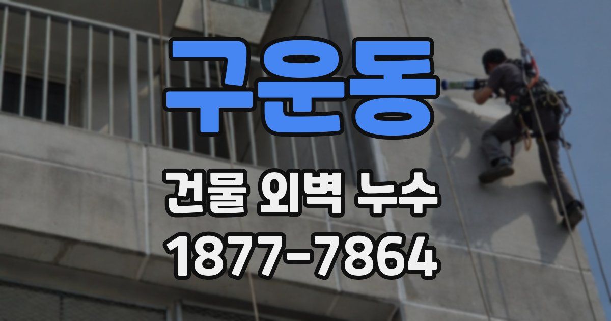 구운동 건물 외벽 누수