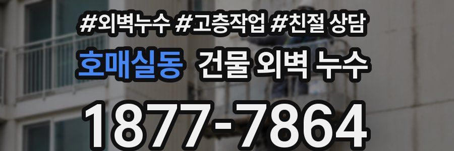 호매실동 건물 외벽 누수