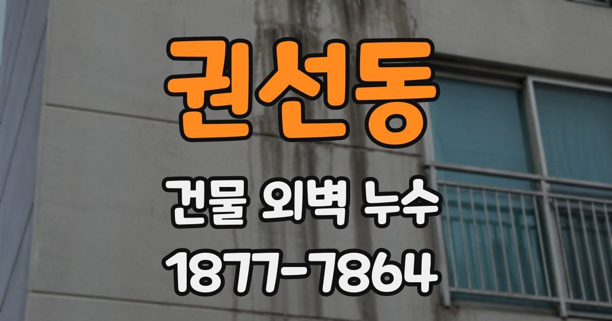 권선동 건물 외벽 누수