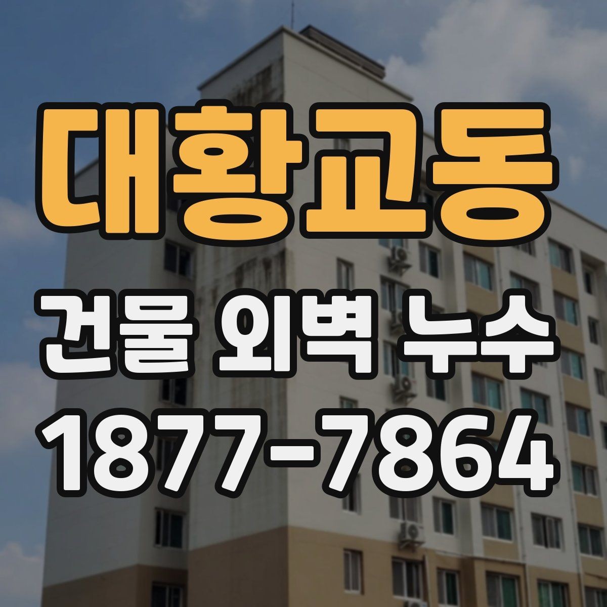 대황교동 건물 외벽 누수 점검으로 확인하는 방수 상태