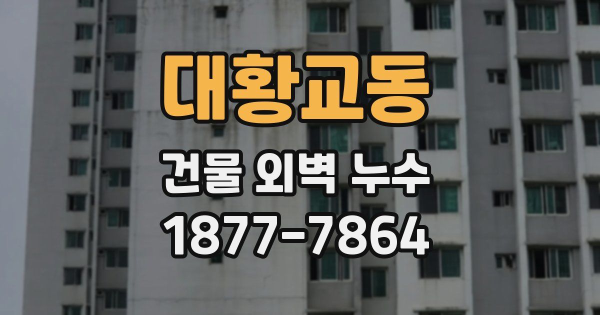 대황교동 건물 외벽 누수