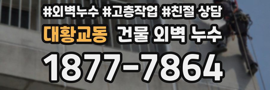 대황교동 건물 외벽 누수