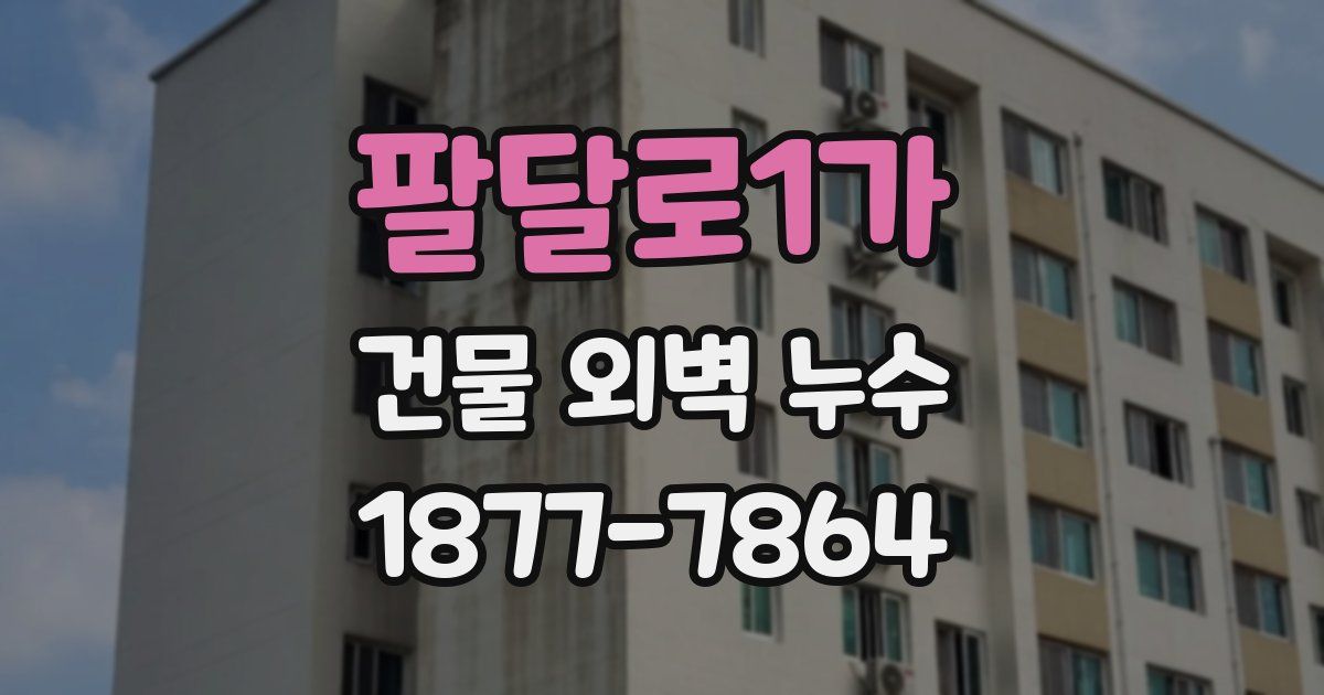 팔달로1가 건물 외벽 누수