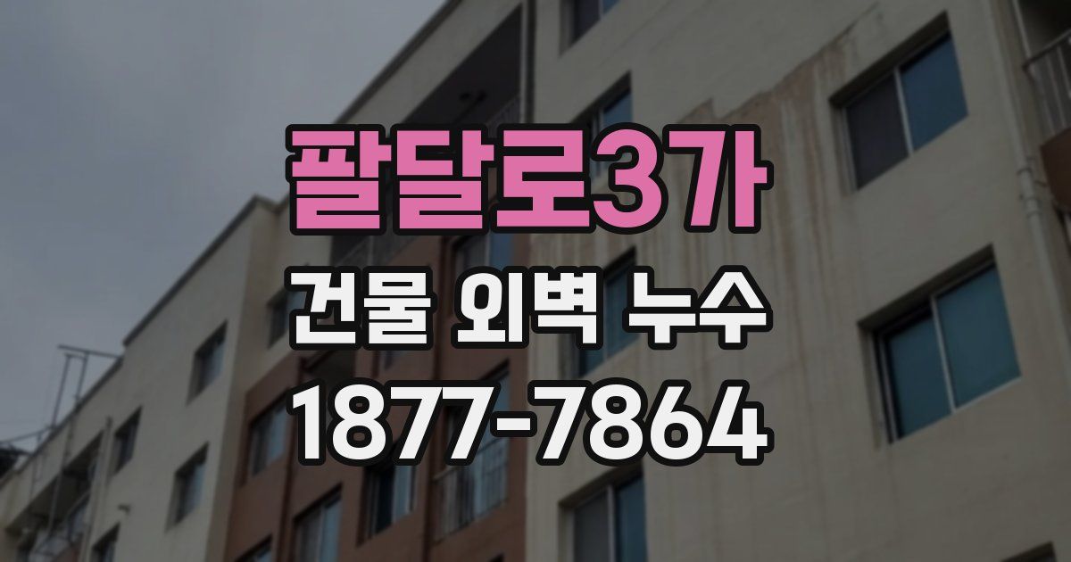 팔달로3가 건물 외벽 누수