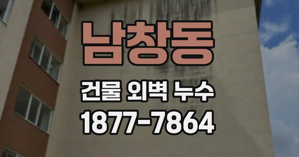 남창동 건물 외벽 누수