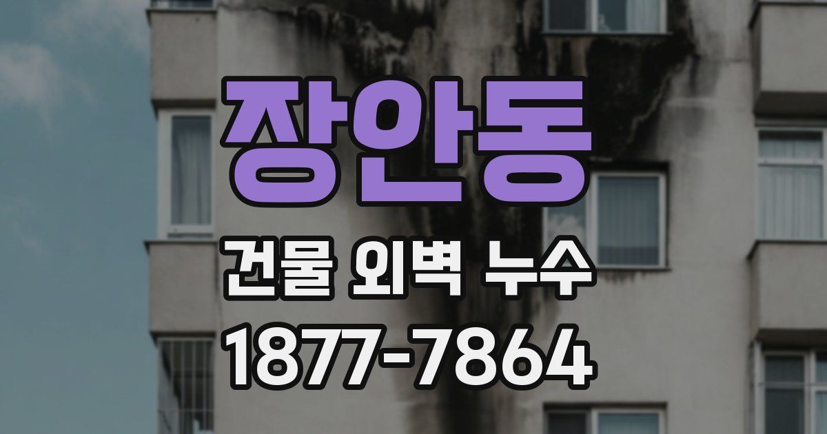 장안동 건물 외벽 누수