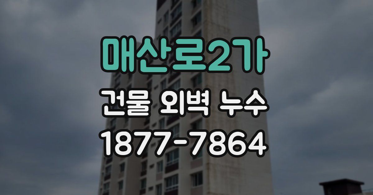 매산로2가 건물 외벽 누수
