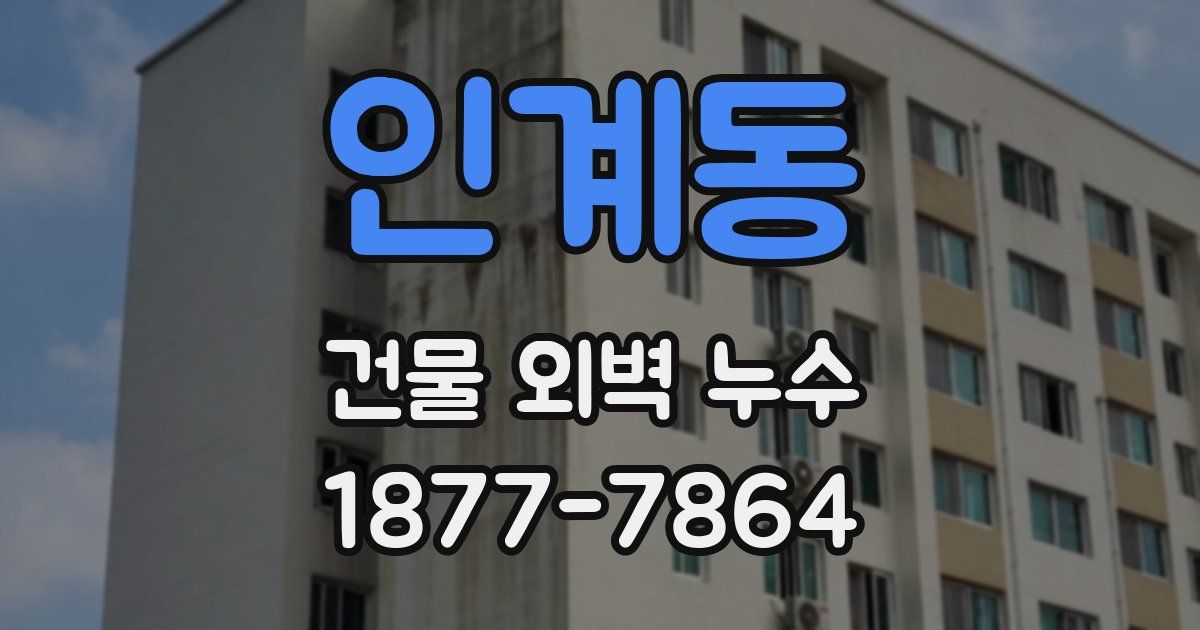 인계동 건물 외벽 누수