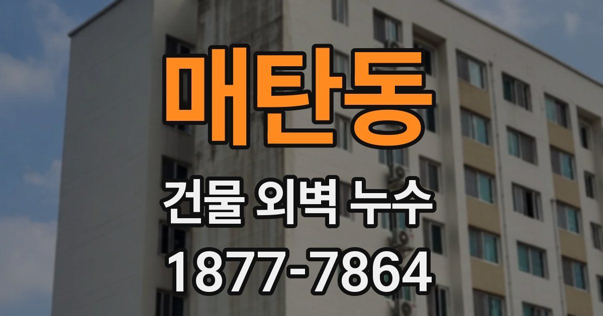 매탄동 건물 외벽 누수