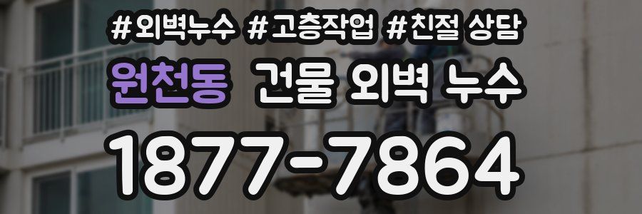 원천동 건물 외벽 누수