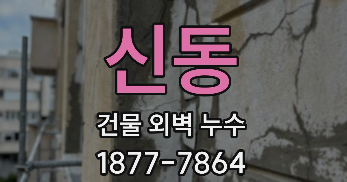 신동 건물 외벽 누수