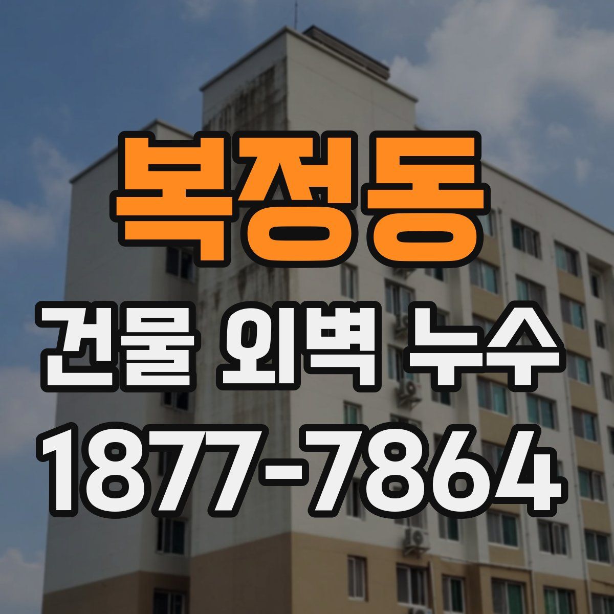복정동 건물 외벽 누수