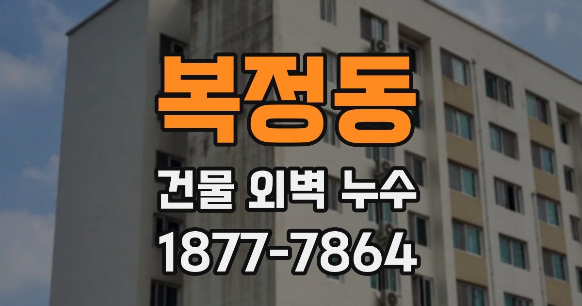 복정동 건물 외벽 누수