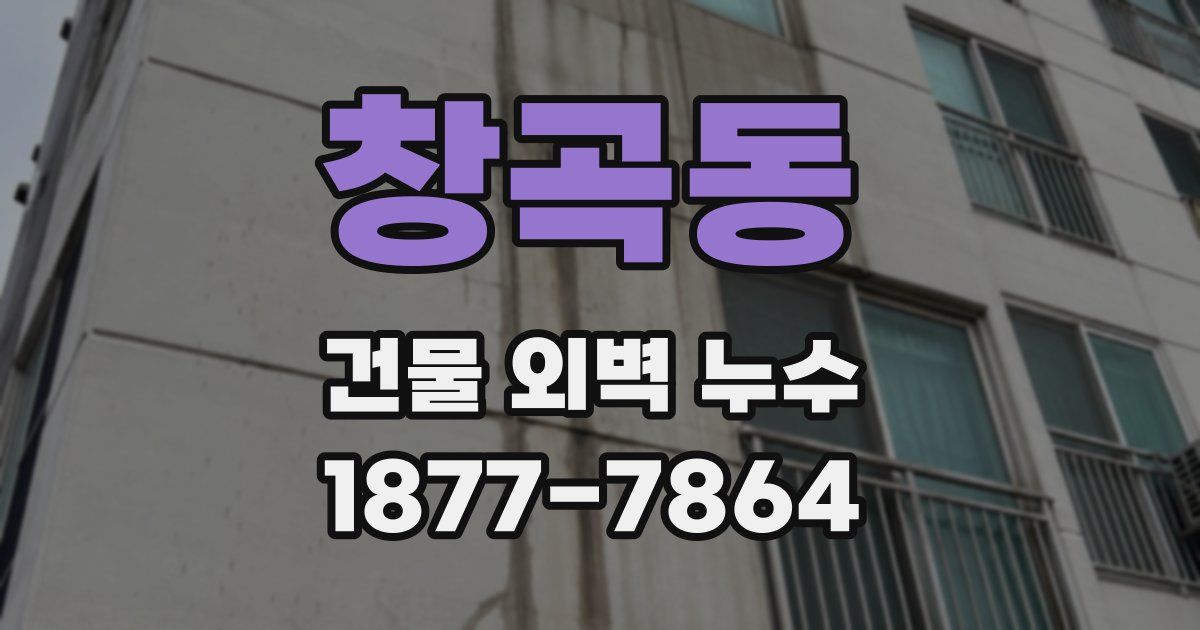 창곡동 건물 외벽 누수
