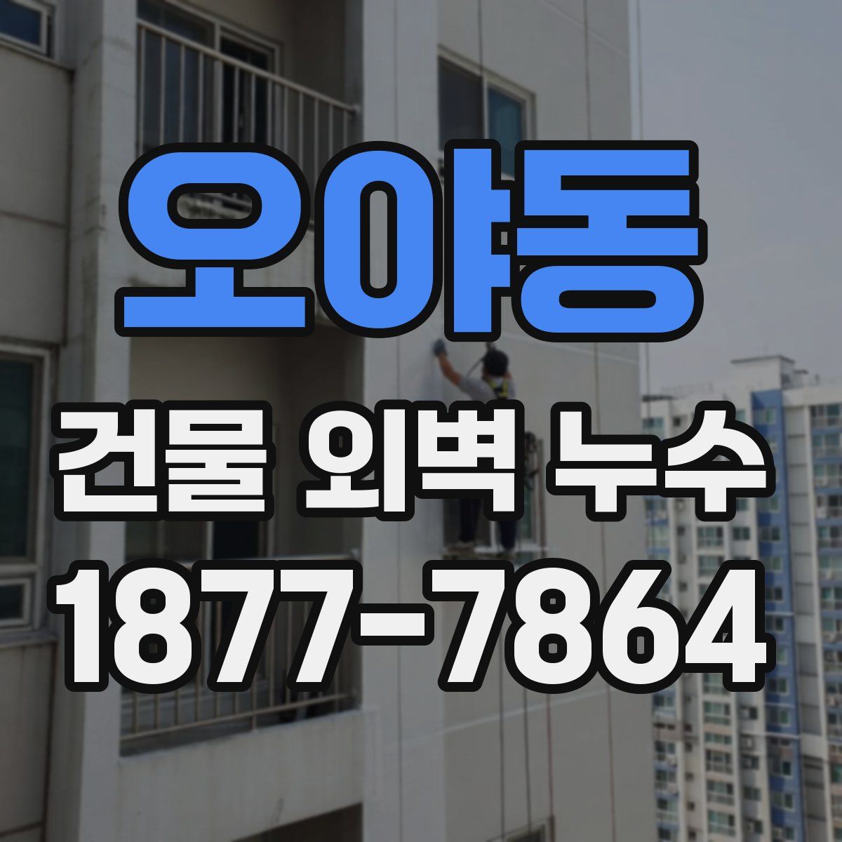 오야동 건물 외벽 누수