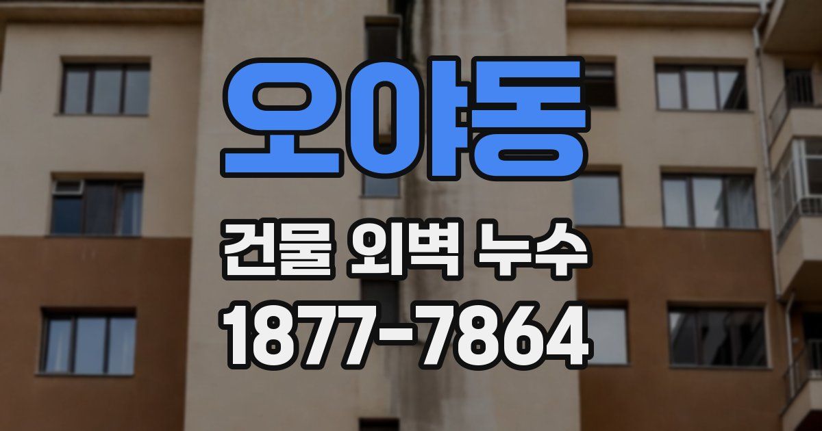 오야동 건물 외벽 누수