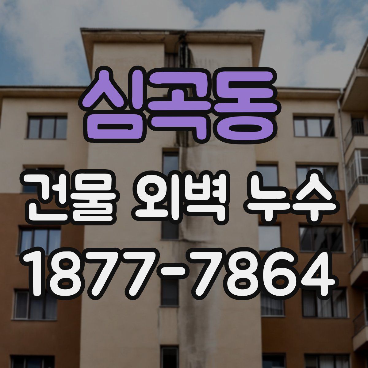 심곡동 건물 외벽 누수