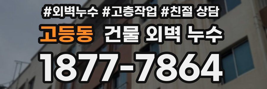 고등동 건물 외벽 누수