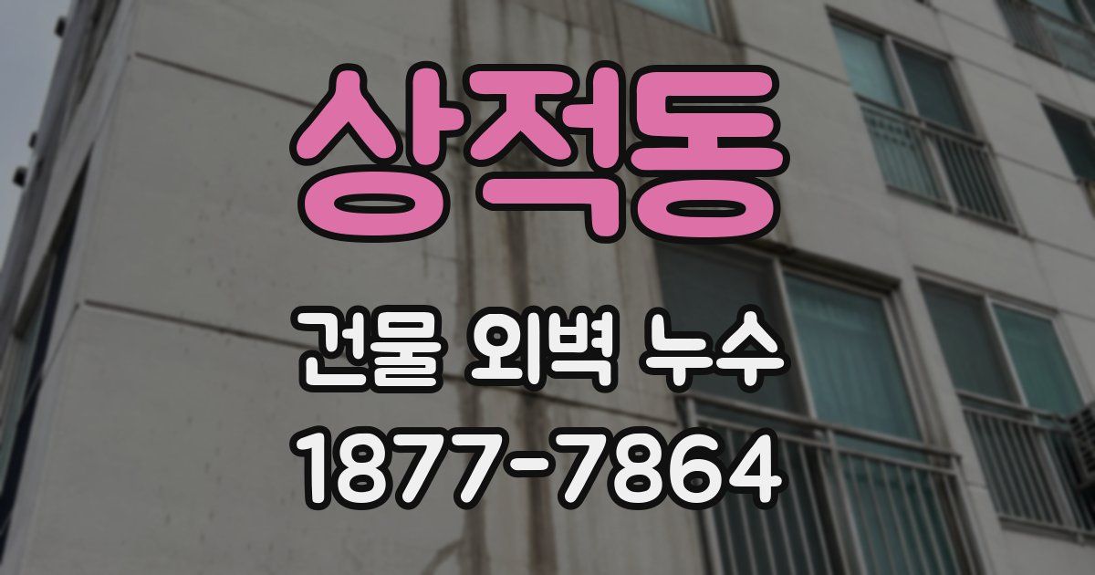 상적동 건물 외벽 누수