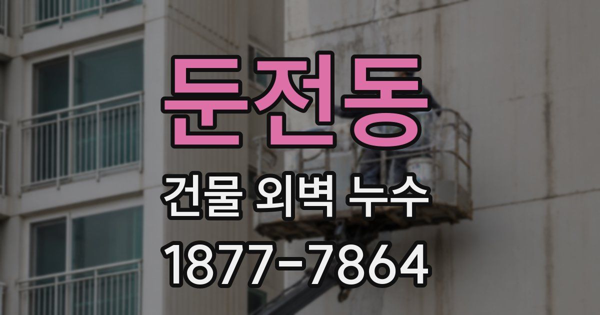 둔전동 건물 외벽 누수