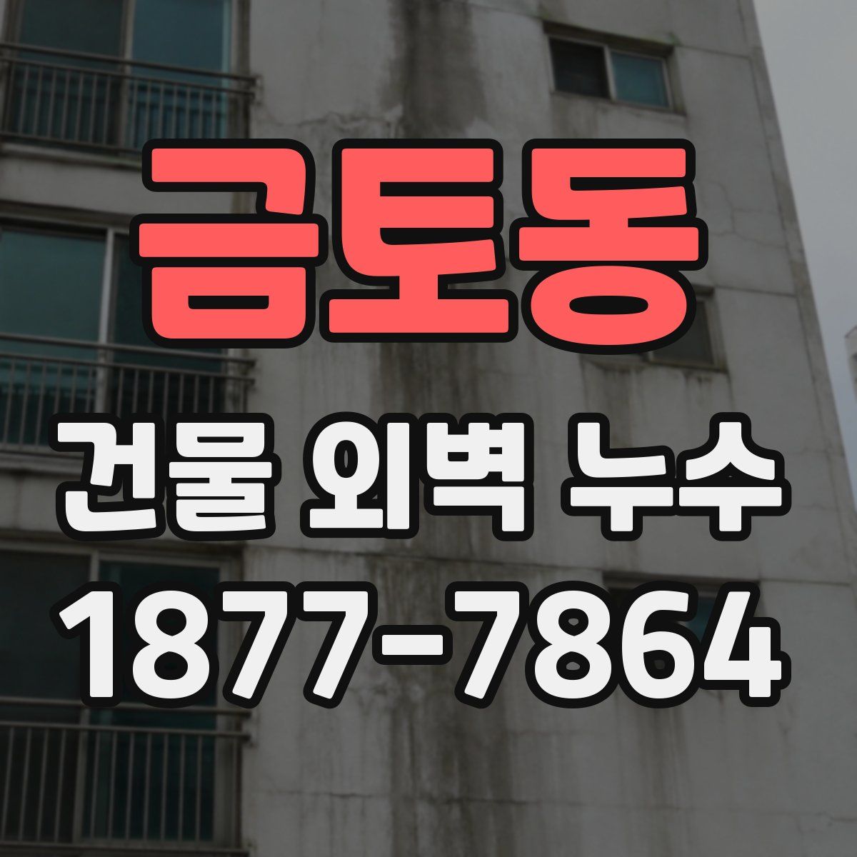 금토동 건물 외벽 누수