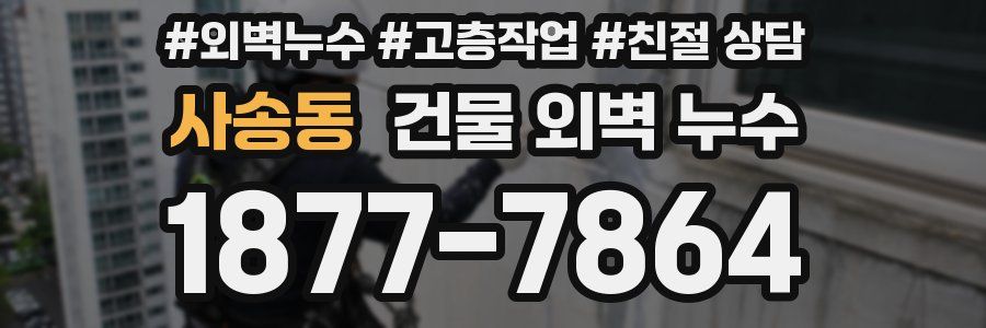사송동 건물 외벽 누수